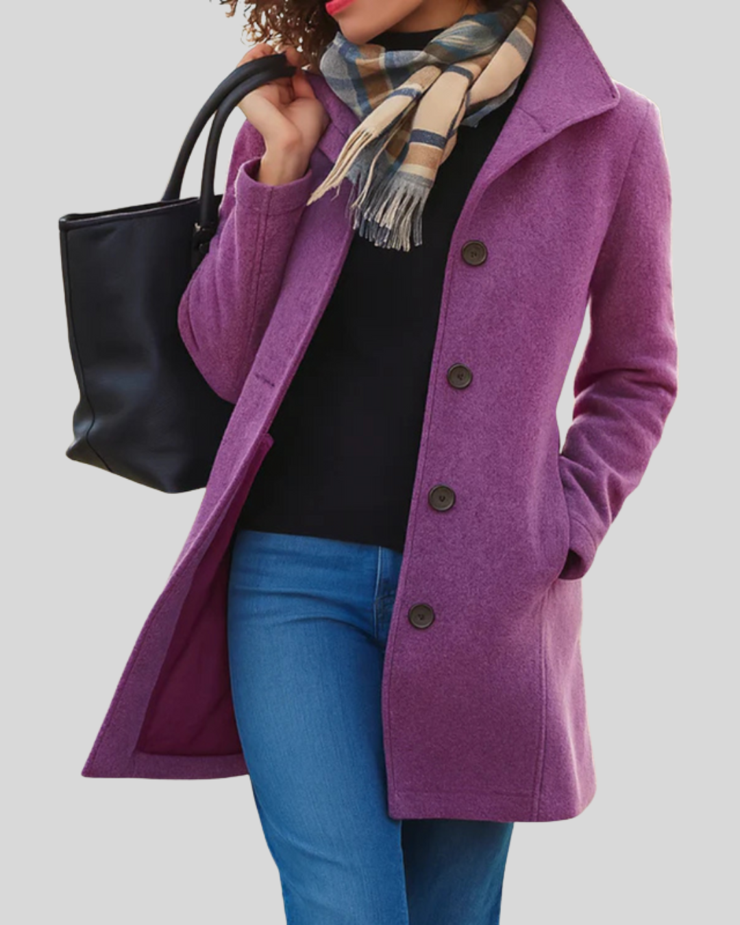 ZUZANA | Klasický kabát s knoflíky