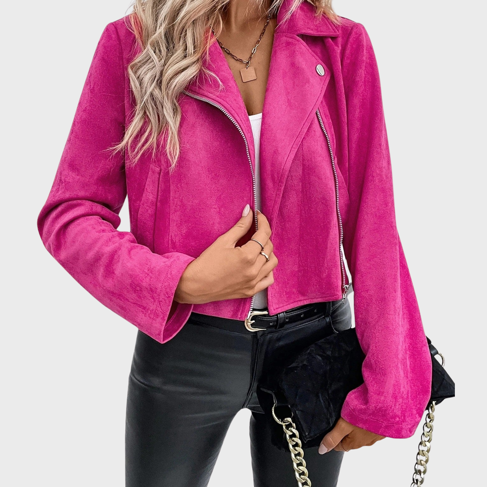 ZUZANA | Semišová elegantní bunda