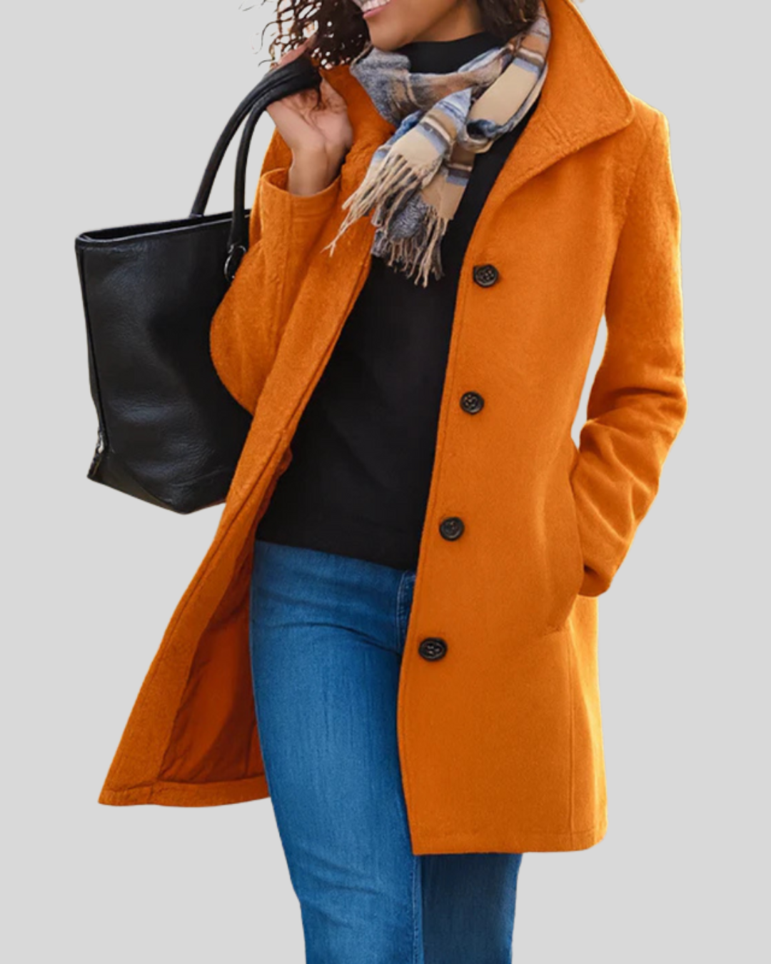 ZUZANA | Klasický kabát s knoflíky