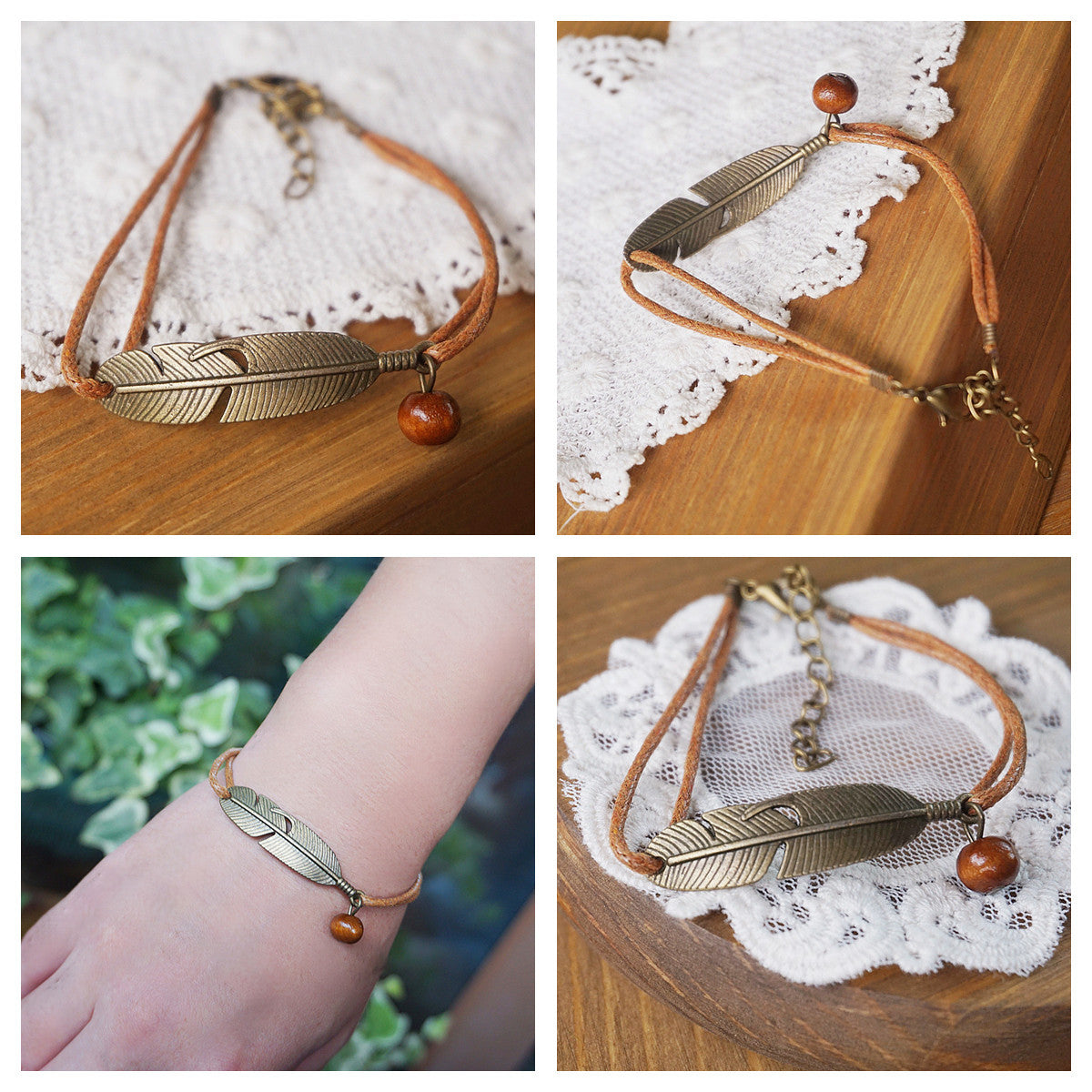 ZUZANA | Vánoční ručně vyrobený náramek s perlovou sněhovou vločkou