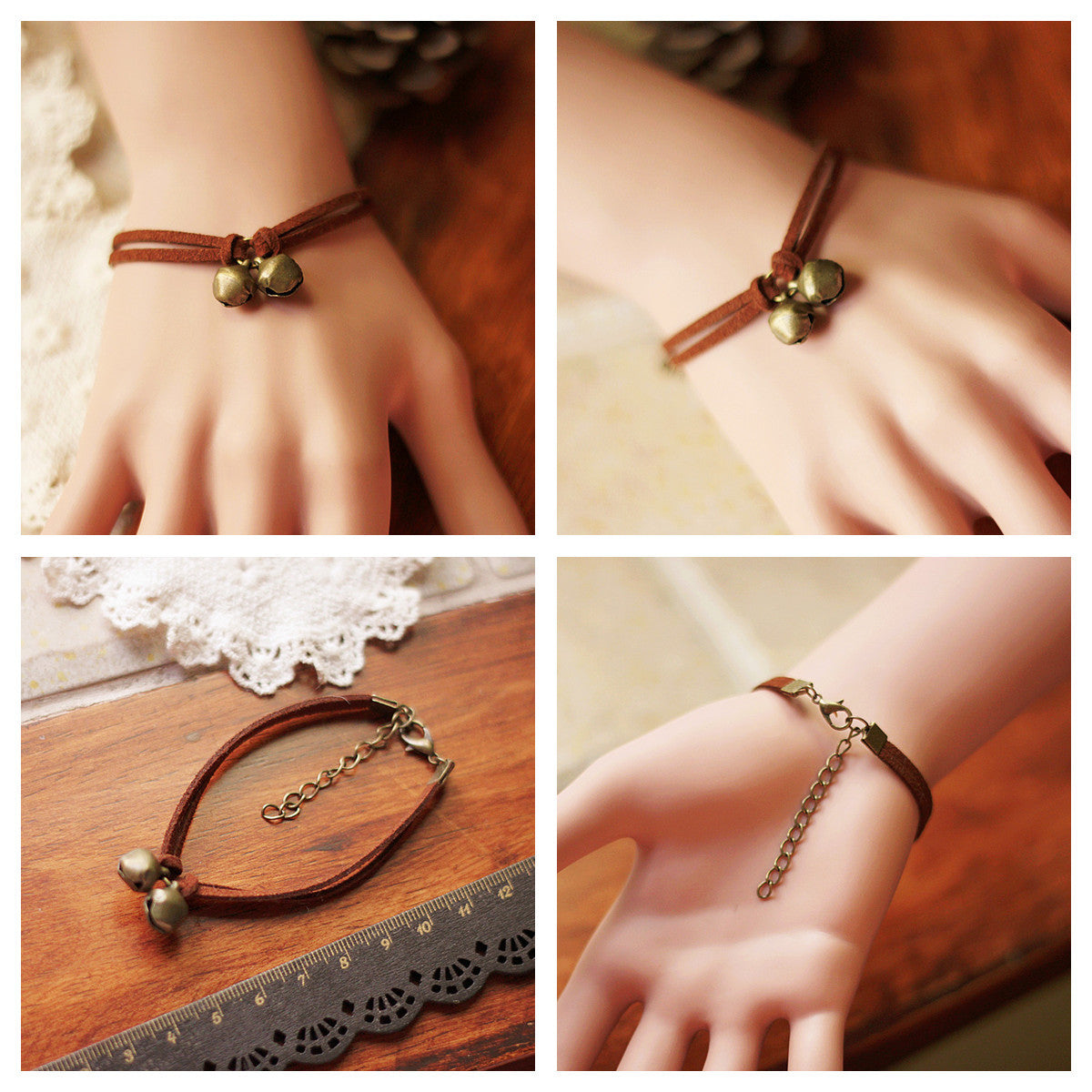 ZUZANA | Vánoční ručně vyrobený náramek s perlovou sněhovou vločkou