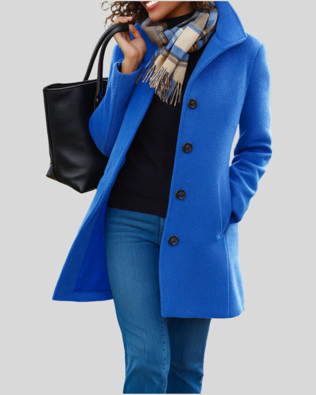 ZUZANA | Klasický kabát s knoflíky