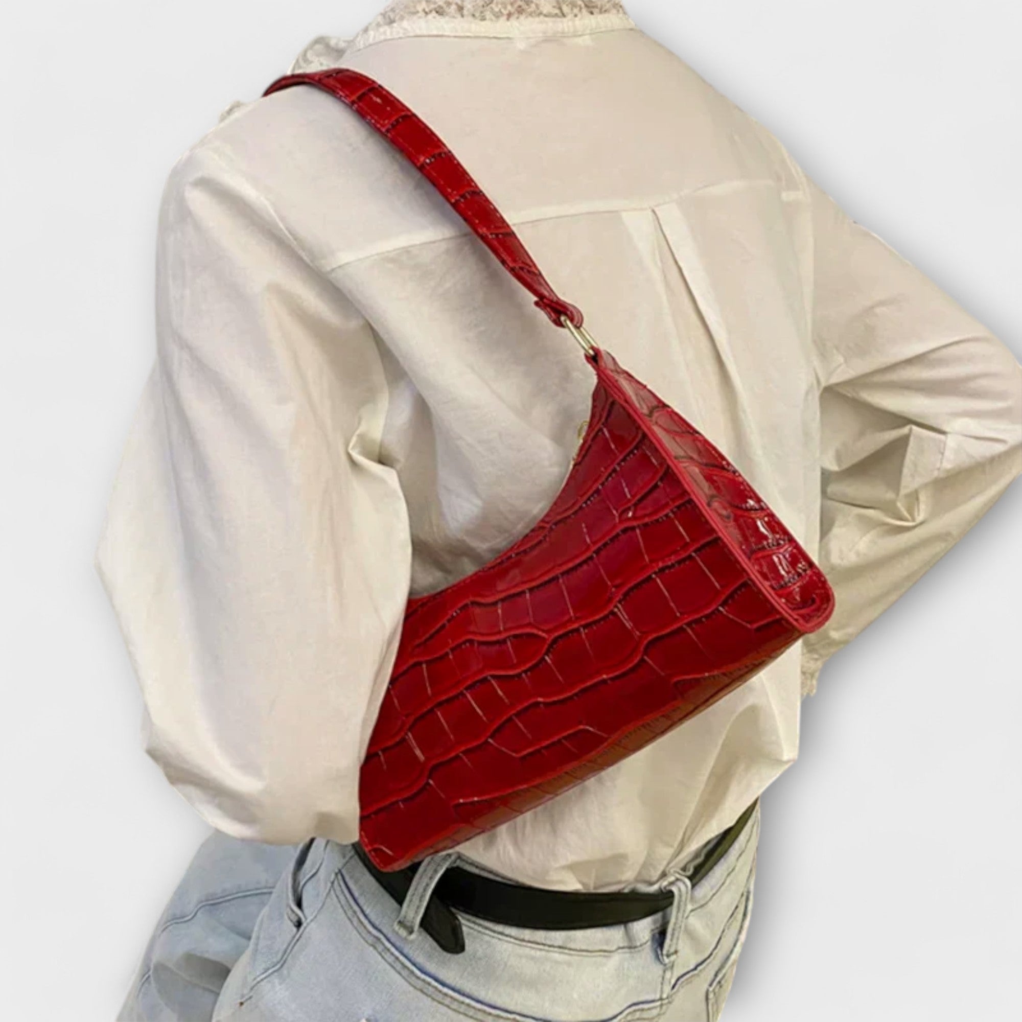 ZUZANA | Lesklá Kožená Taška