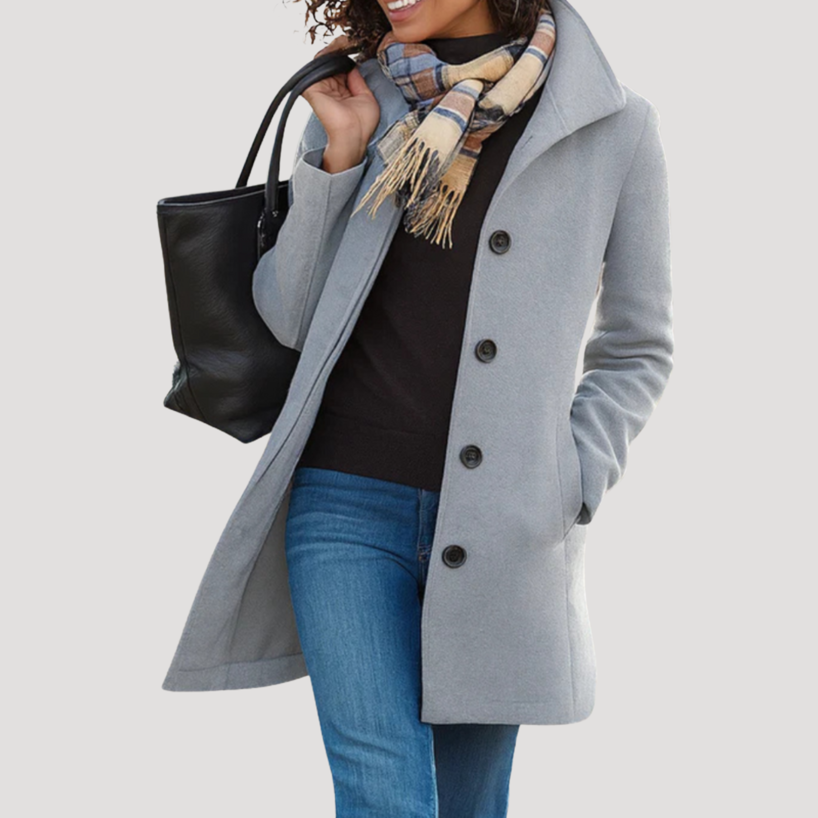 ZUZANA | Klasický kabát s knoflíky