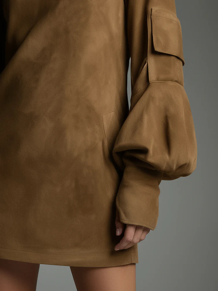 Liora | Semišové rolákové šaty