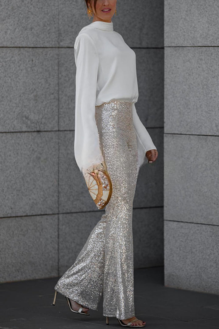 Pantalón Elea - Lentejuelas y cintura elástica