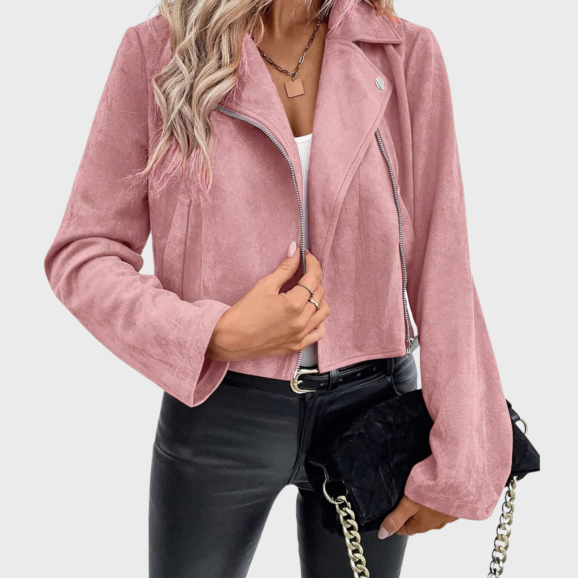 ZUZANA | Semišová elegantní bunda