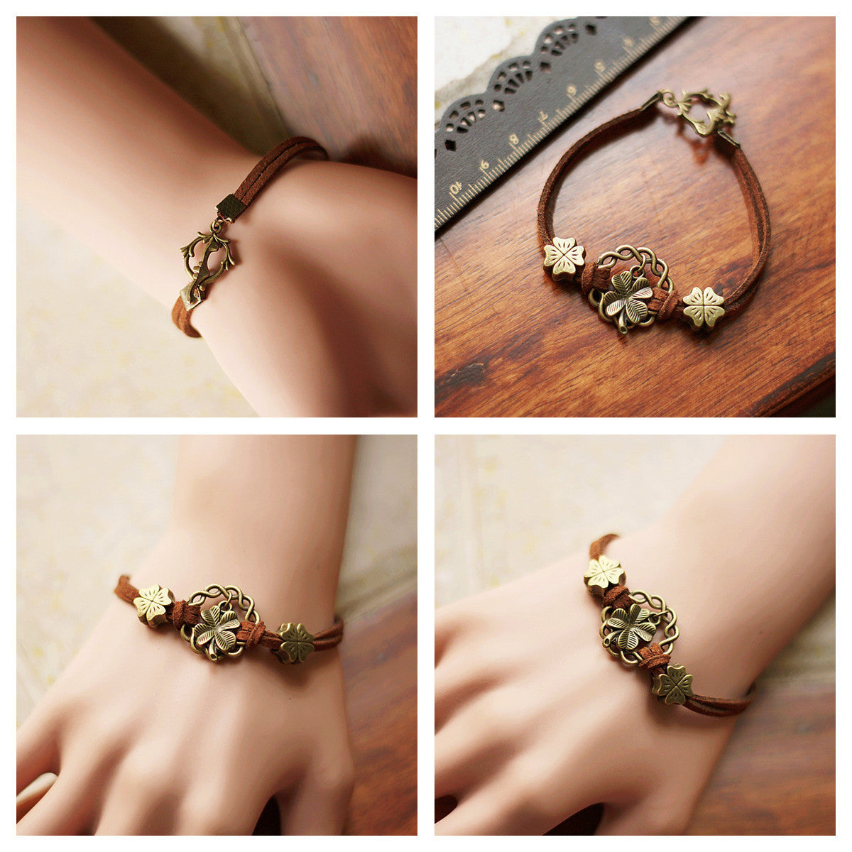 ZUZANA | Vánoční ručně vyrobený náramek s perlovou sněhovou vločkou