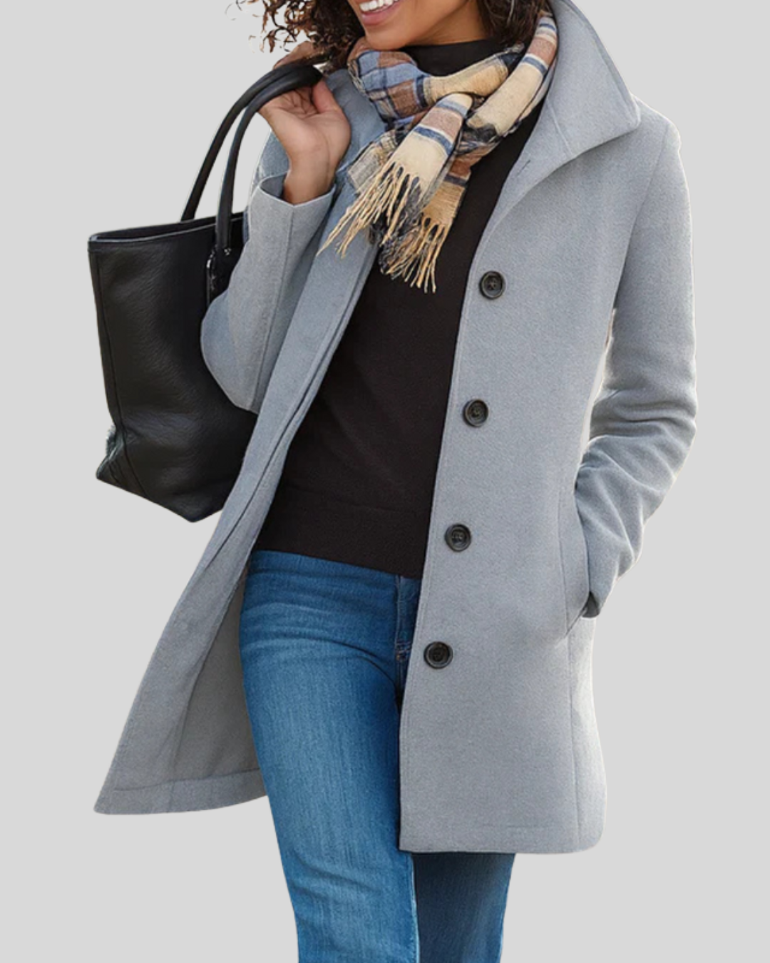 ZUZANA | Klasický kabát s knoflíky