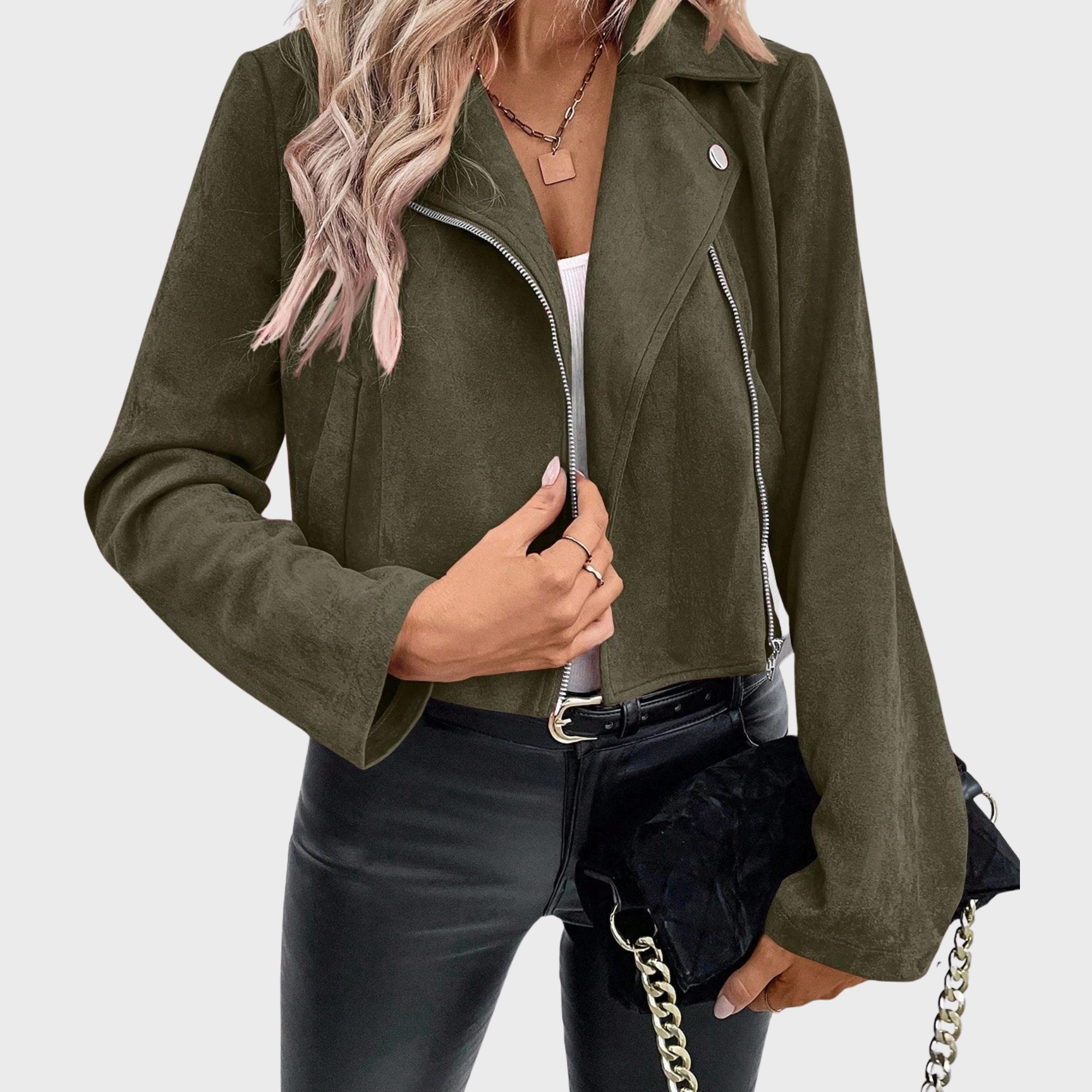 ZUZANA | Semišová elegantní bunda