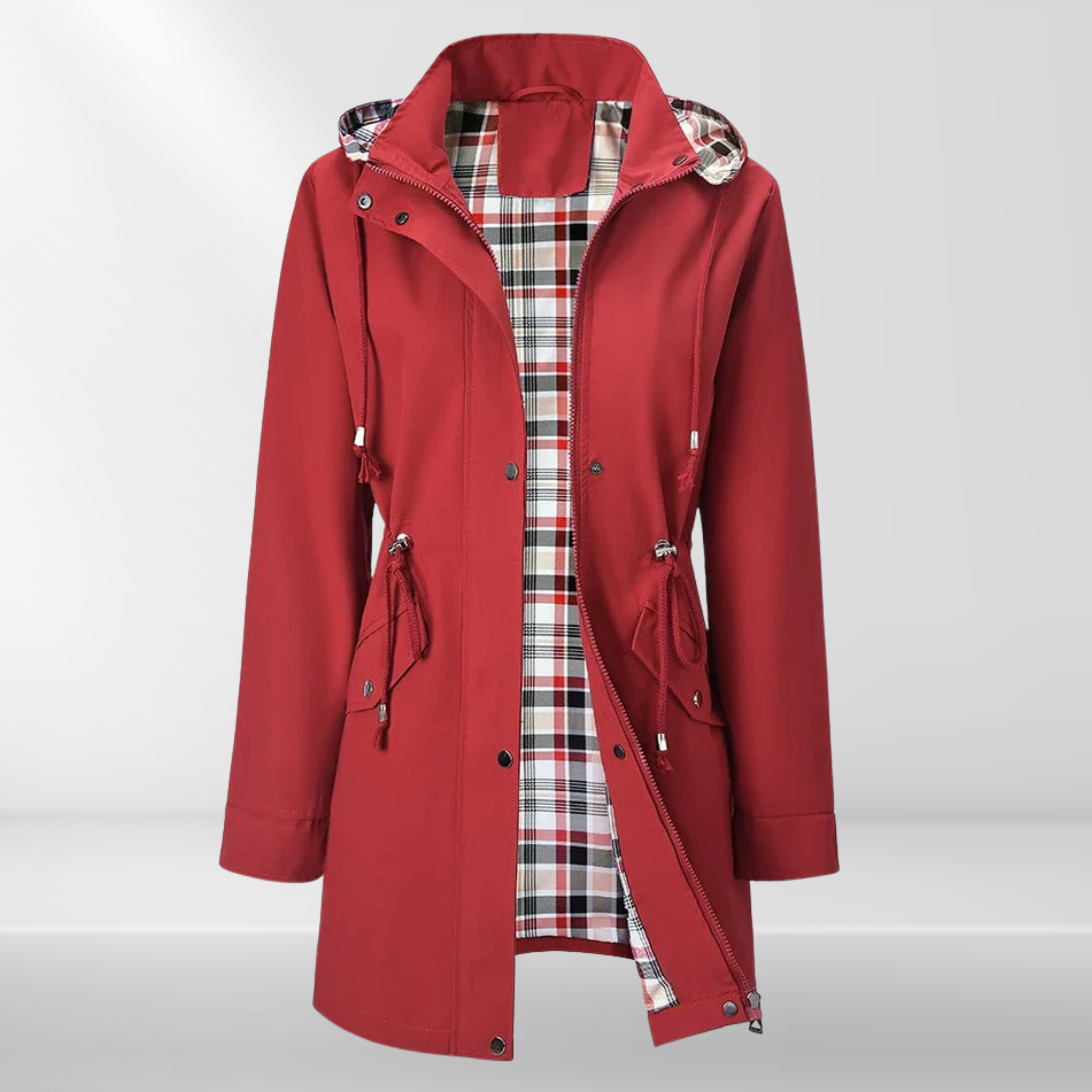 Olivia | Nepromokavá bunda s kostkovanou podšívkou