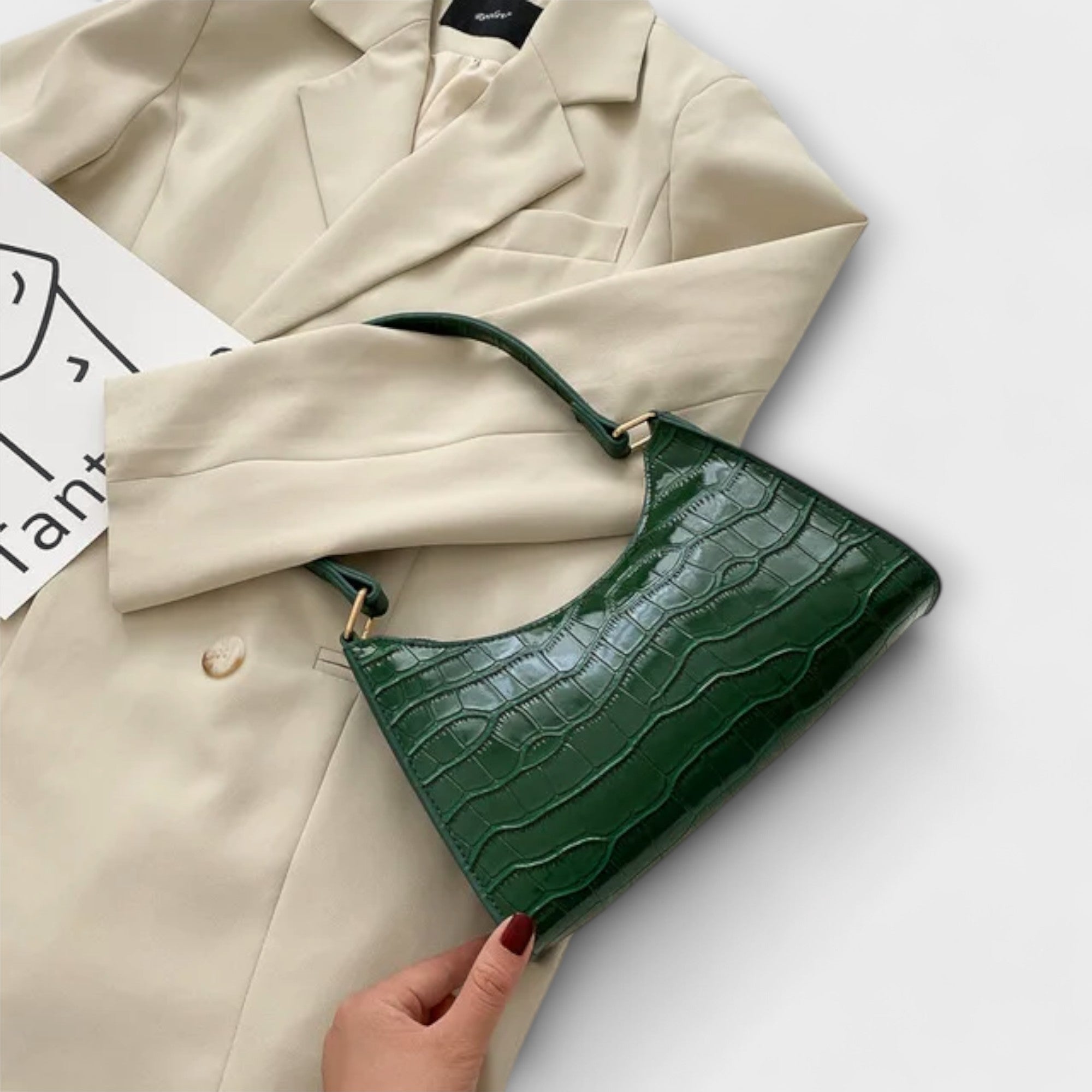 ZUZANA | Lesklá Kožená Taška