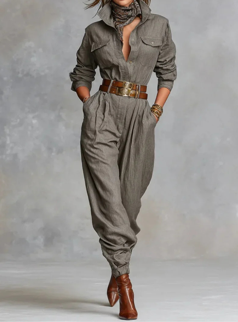 Magda | Elegantní lněný overal