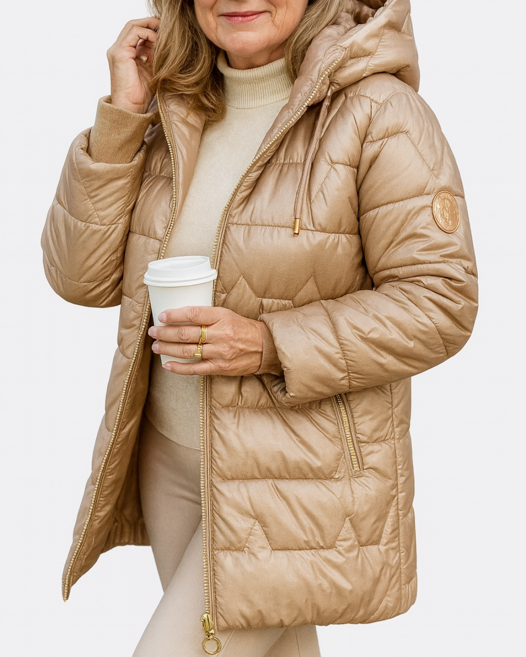 Solena | Teplý elegantní zimní kabát s kapucí