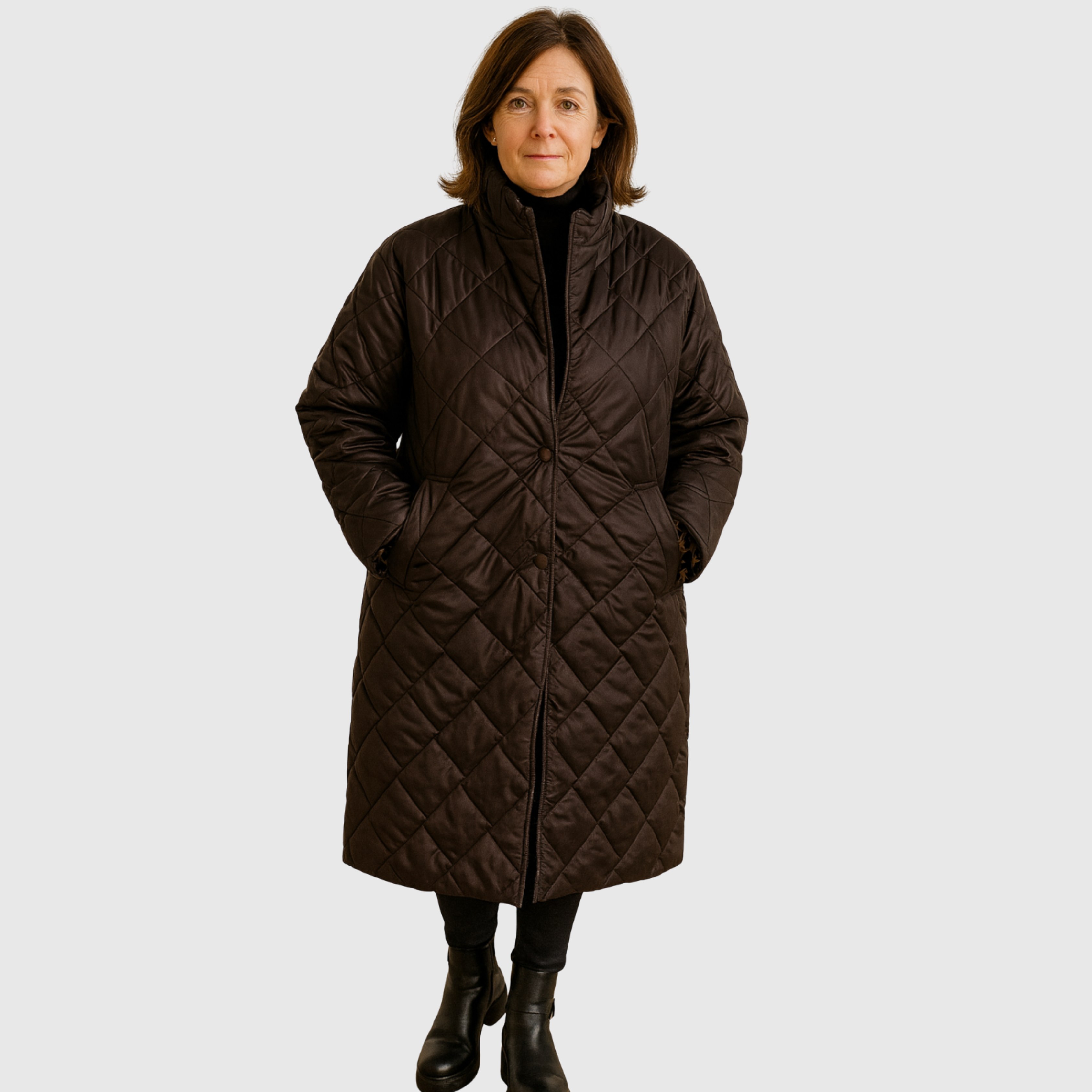 Vera | Oboustranný kabát s leopardím vzorem