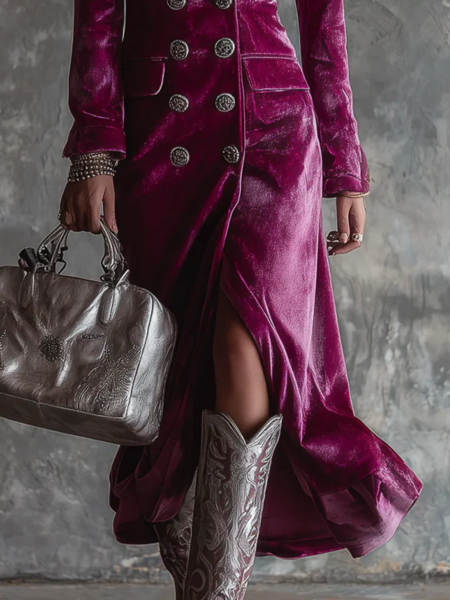 Verona | Sametové blazer šaty Maxi